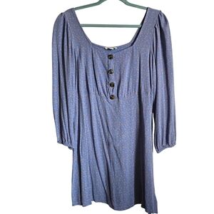 American Eagle Outfitters Lavender Floral Button Front Dress